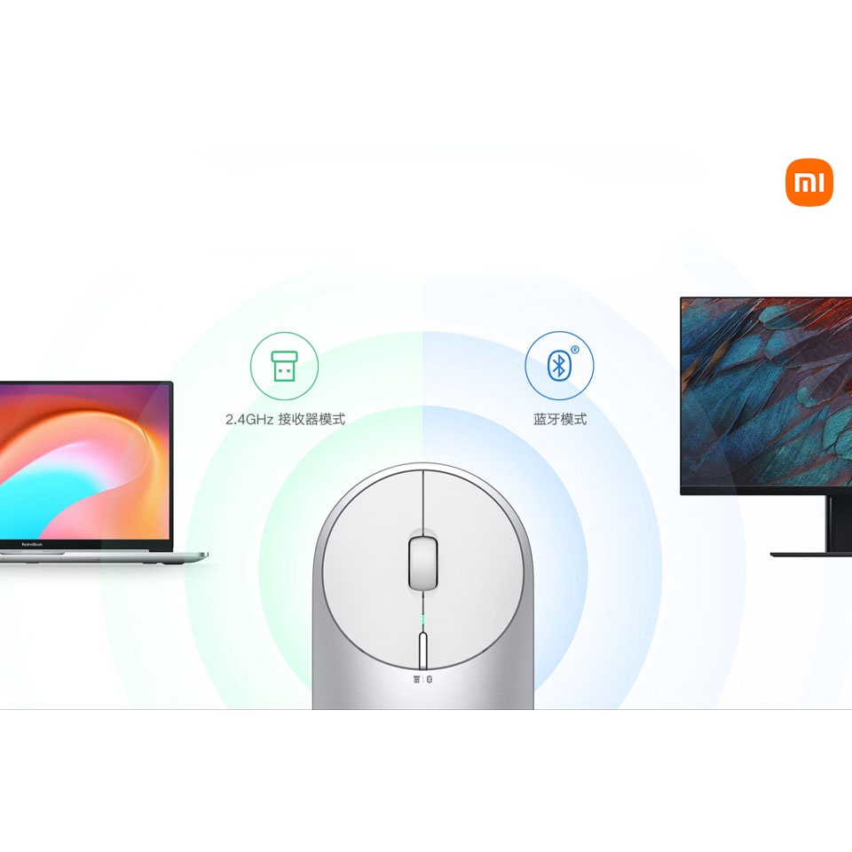 Chuột không dây 2 kênh Bluetooth Xiaomi Portable Mouse 2