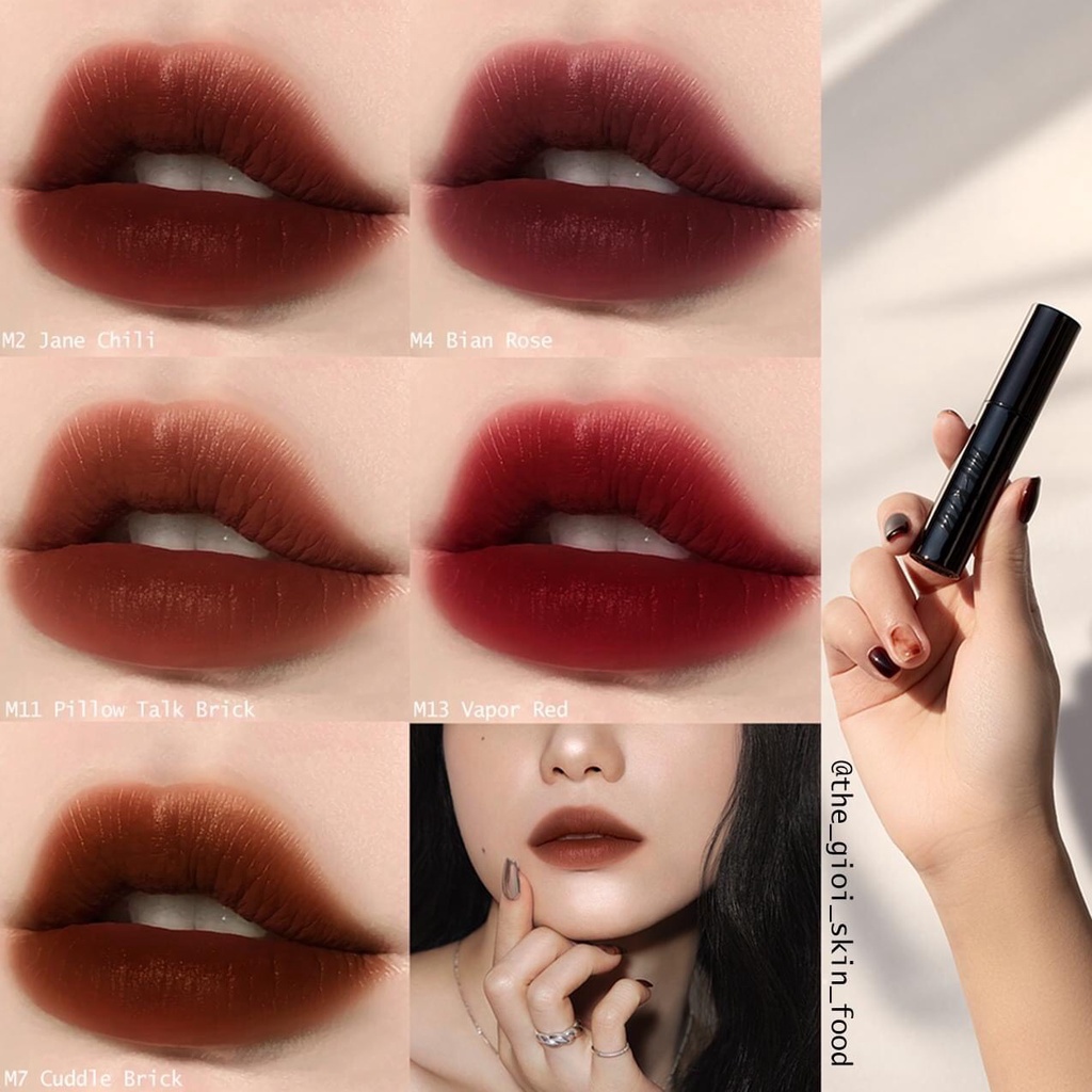 [NEW] [M13 VỎ ĐỎ RED EDITION] Son Kem Lì Hàn Quốc Mịn Mướt, Tôn Da Merzy Noir In The Mellow Tint 4g