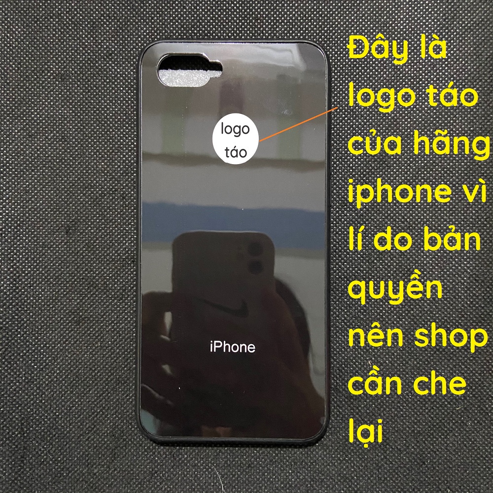 Ốp lưng giả iphone 7 plus/8 plus cho OPPO A1K/Realme C2 mặt lưng bóng đẹp