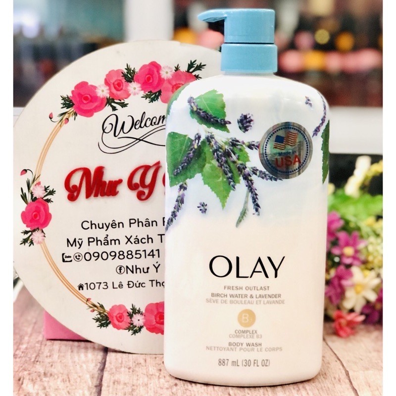 Sữa Tắm Olay Fresh Outlast Birch Water & Lavender  Body Wash 887ml