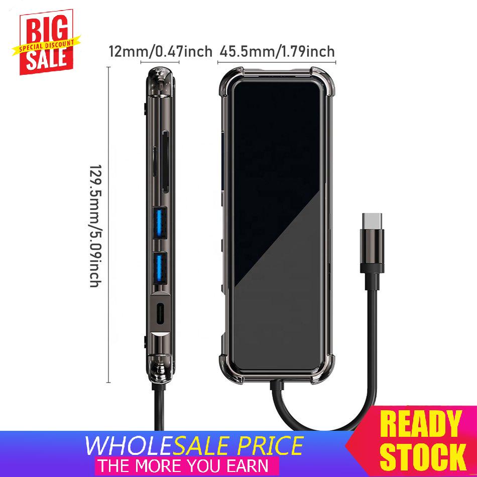 Bộ Chuyển Đổi Usb C Sang Hdmi-Compatible + Tf + An Ninh Digital + 3 Usb 4k 30hz 6 Trong 1 | BigBuy360 - bigbuy360.vn