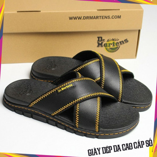 [DrMX76] Dép Da Nam Quai Ngang chữ X - Dép Dr Martens Thái Lan - Dép Da Bò Siêu Bền Siêu Hot - Dép Nam Da Bò Cao Cấp