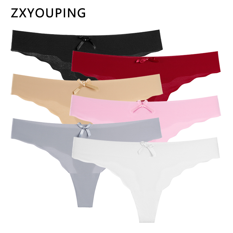 AOFEIQIKE AOFEIQIKE Quần Lót Lụa Lạnh Mềm Mại Lưng Thấp Không Đường May Gợi Cảm Thoáng Khí Cho Nữ Size S-XXL