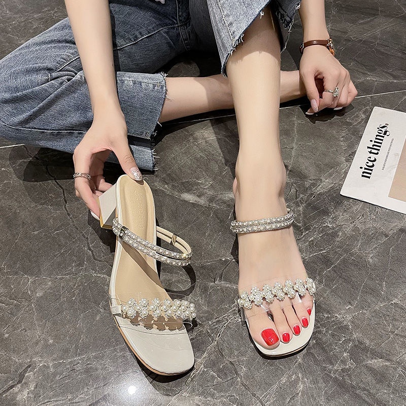 Sandal Cao Gót Hở Ngón Thiết Kế Mới Xinh Xắn Thời Trang