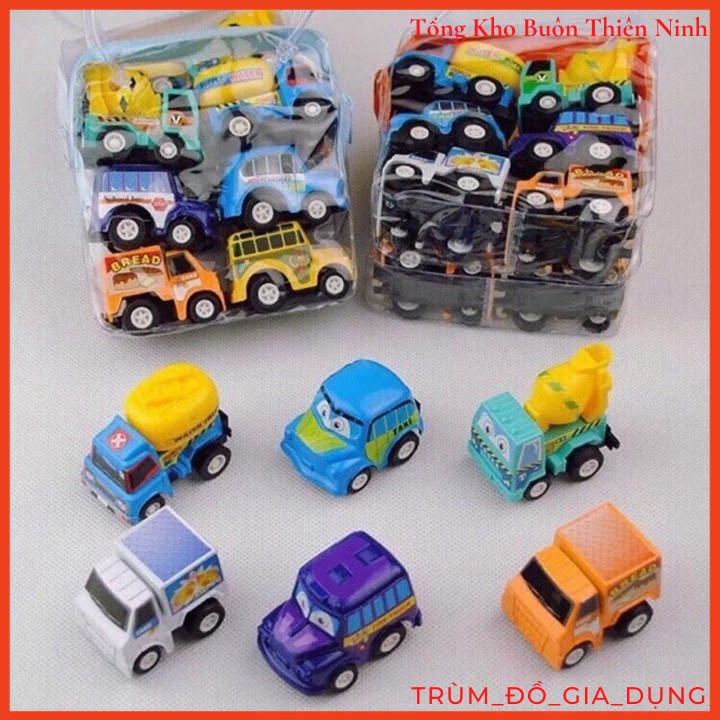 Bộ 6 Xe Ô Tô Chạy Dây Cót Cho Bé