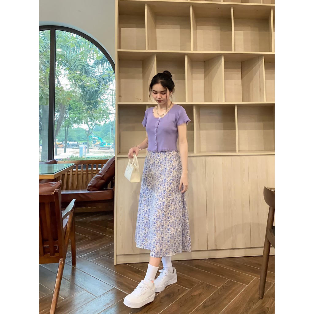 CHÂN VÁY HOA PURPLE PASTEL | BigBuy360 - bigbuy360.vn
