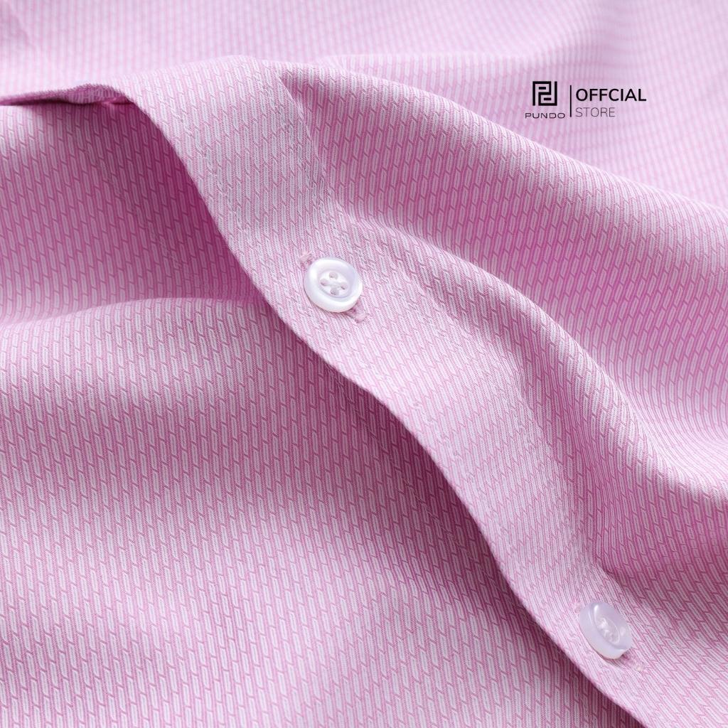 Áo sơ mi nam dài tay PUNDO cổ bẻ 4 màu basic chất cotton đũi cao cấp ASMPD50