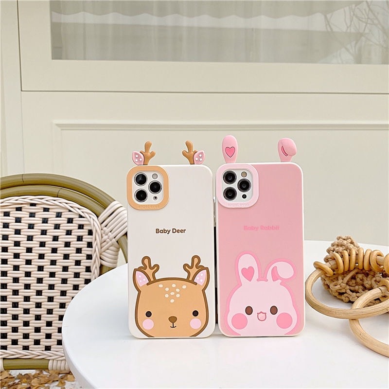 Ốp điện thoại tai thỏ viền chống sốc bảo vệ camera TPU/ Full các dòng iphone/samsung/oppo/vivo/vsmart/xiaomi/...