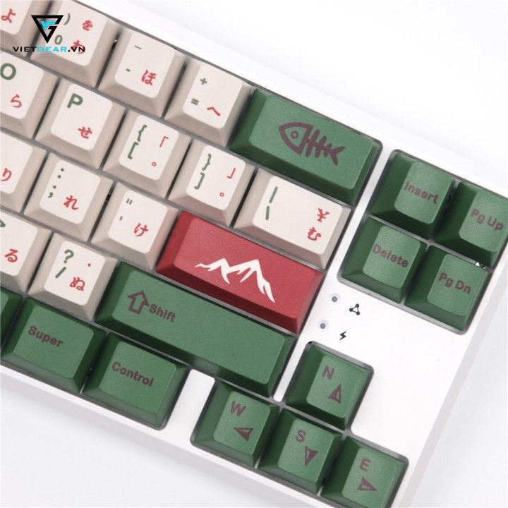 Bộ nút Cherry Camping clone thick PBT dyesub 127 nút