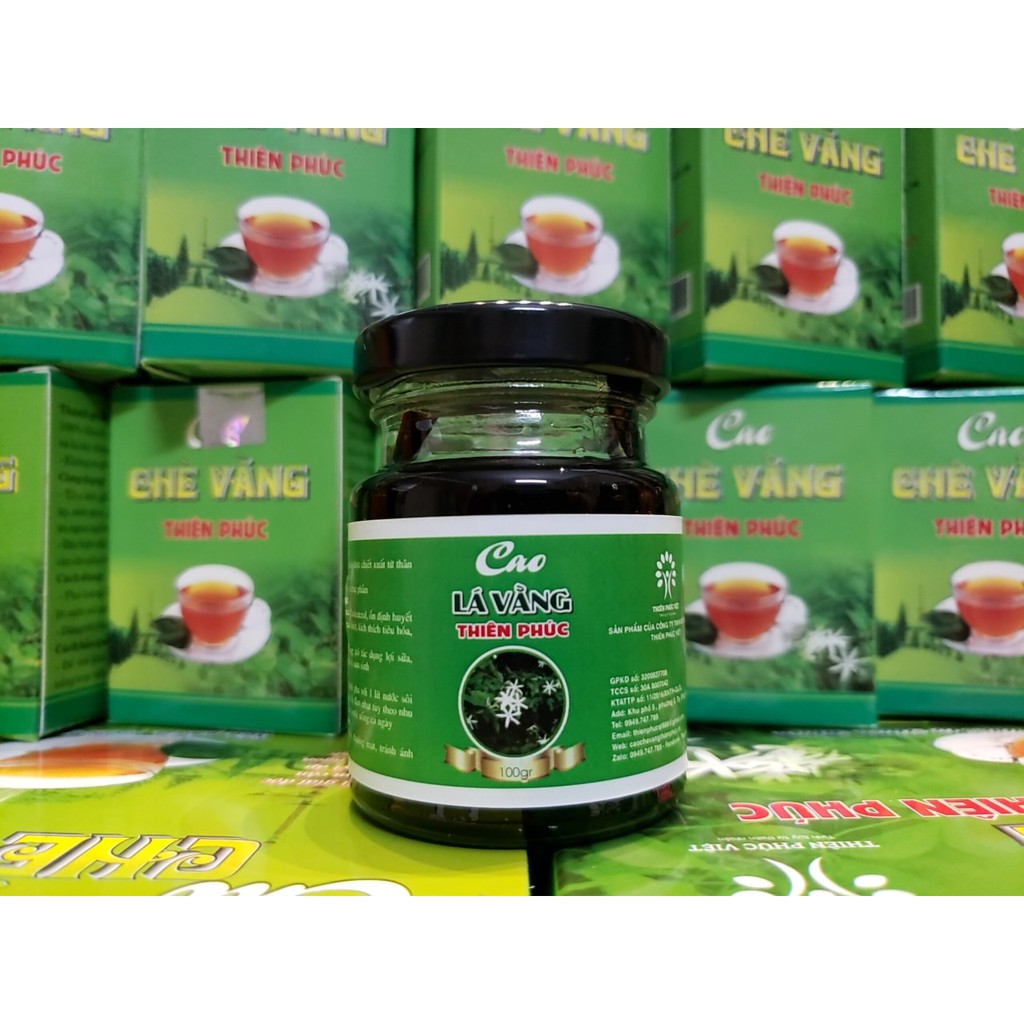 Cao lá vằng - Hũ thủy tinh 100g - Lợi sữa giảm cân - Thương hiệu Thiên Phúc