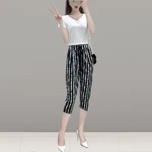 【40-90KG】Quần Harem Lưng Cao Ống Rộng Plus Size Dành Cho Nữ C9284