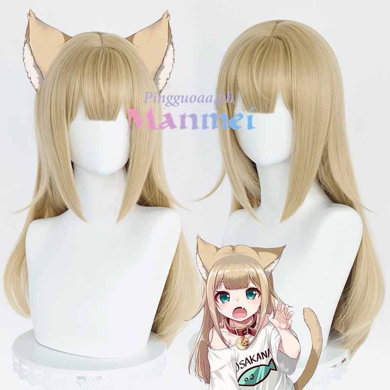 Tóc Giả Tai Mèo Dài 65cm Hóa Trang Nhân Vật Osakana Neko