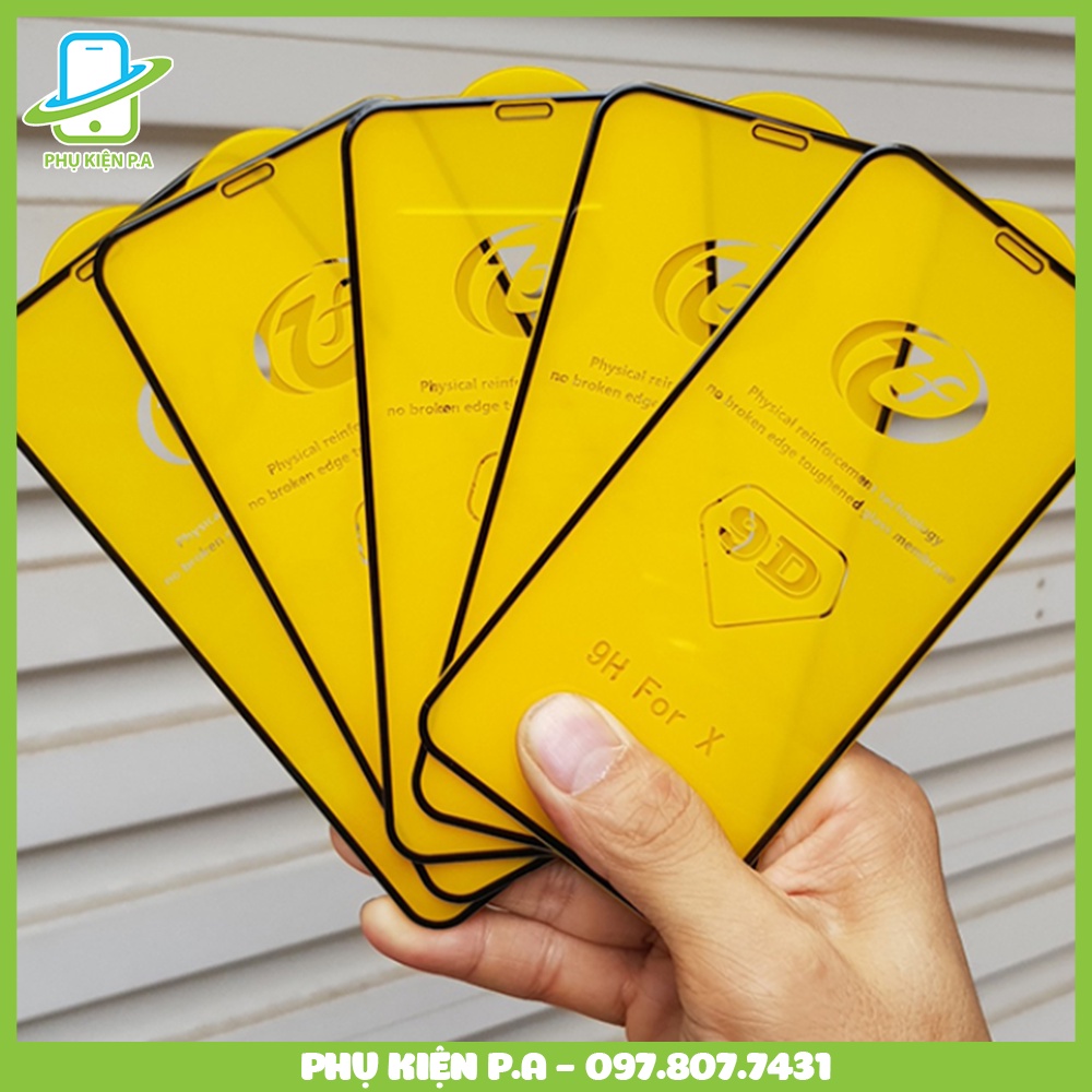 Kính cường lực iPhone full màn hình TF 9D cho iPhone 15 Pro Max/14 Plus/13 Mini/12/11 Pro Max/X/XR/XS Max/8/7/6