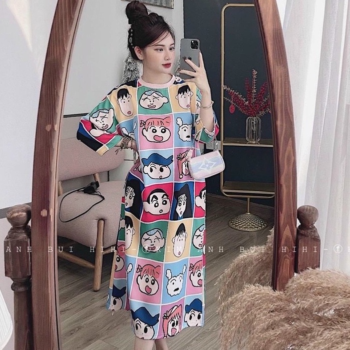 Váy Dáng Dài Suông Hoạt Hình Nữ Cực Trẻ Trung | BigBuy360 - bigbuy360.vn