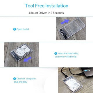 2.5 External Hard Drive Disk Case SSD / HDD Caddy USB 3.0 Portable Solid State Hard