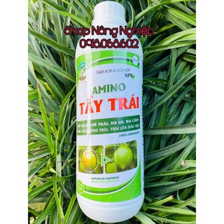 Phân bón lá AMINO Tẩy trái chai 1L, da lu, da cám, giúp bóng trái đẹp trái.