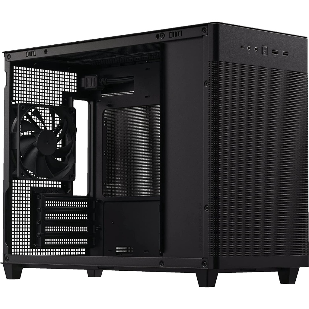 Vỏ Case Mini Micro ATX ASUS Prime AP201 MESH BLACK- WHITE (Matx / USB C/ 6 Mặt Lưới) | BigBuy360 - bigbuy360.vn