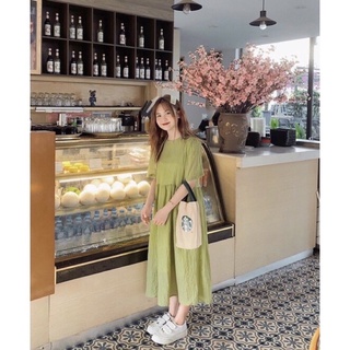 Váy nhăn babydoll chất mát