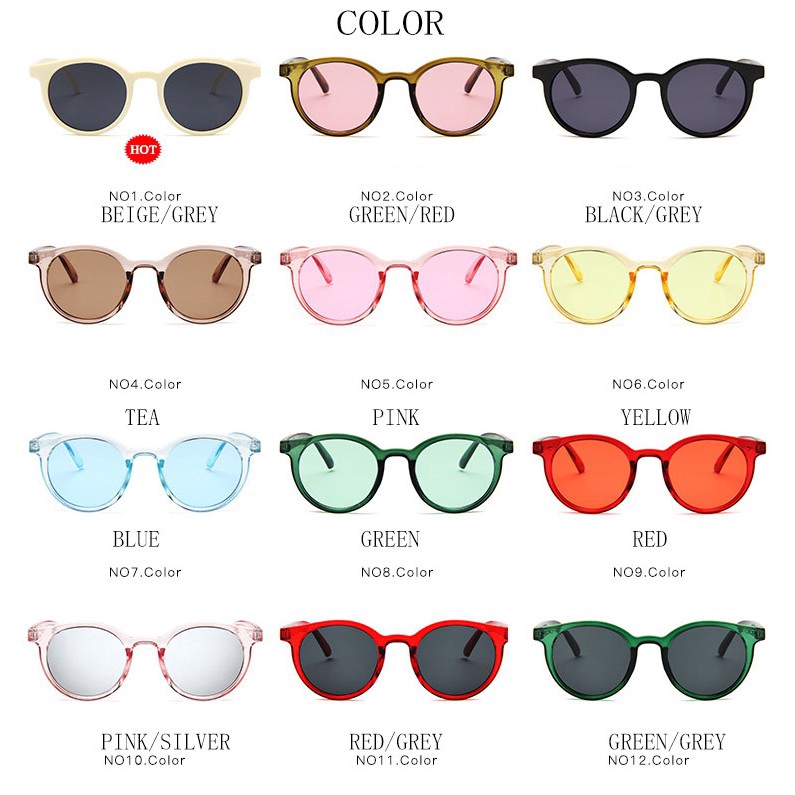 ▲Thanh toán tại chỗ▼New Korean Fashion Trend Round Frame Women Sunglasses