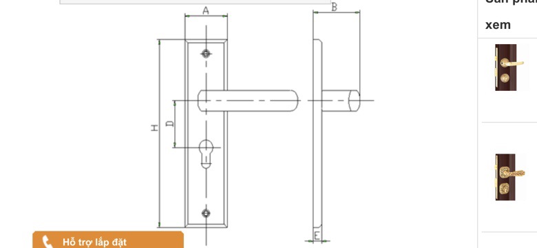 Khoá tay gạt thông phòng đồng Việt Tiệp 4279 chính hãng