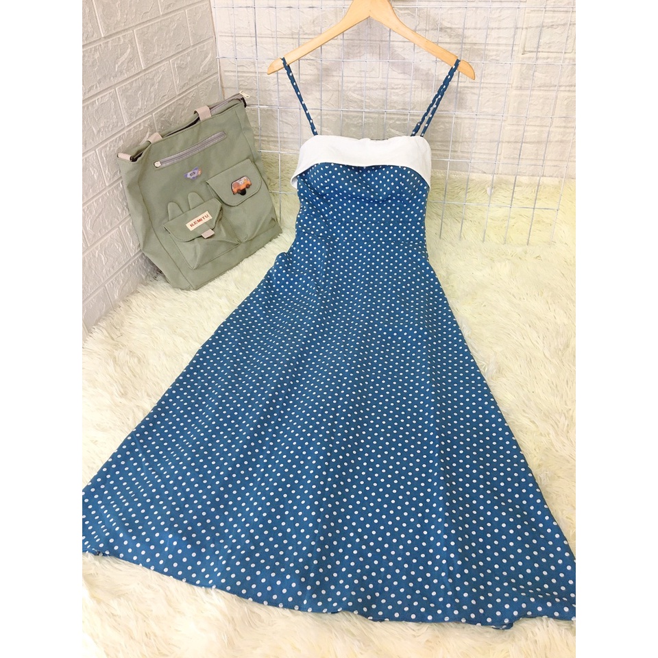 MD35 Đầm maxi 2 dây dáng dài