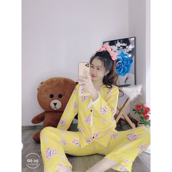 ❤️RẺ VÔ ĐỊCH❤️Đồ bộ tiểu thư tay dài,đồ bộ mặc nhà tay dài[ảnh+video thật]