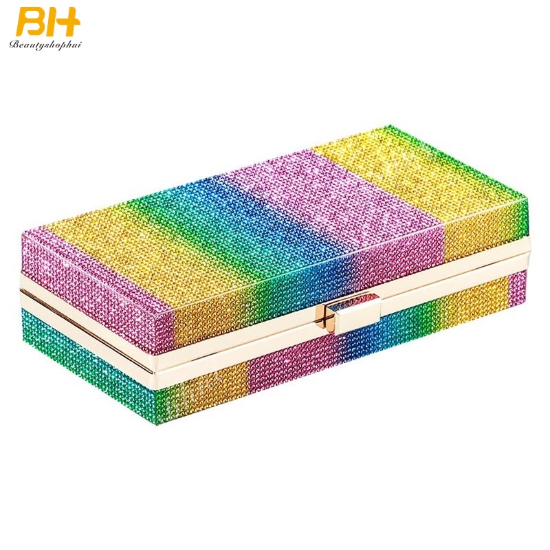 Ví Cầm Tay Dự Tiệc Thiết Kế Mới Đính Đá Cao Cấp Thời Trang Theo Phong Cách Âu Mỹ Cho Nữ