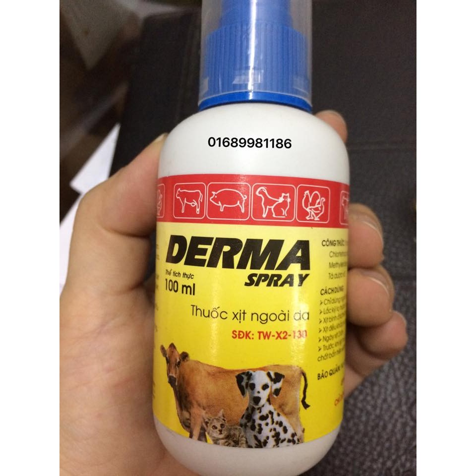 Chữa vết thương ngoài da, lở loét- DERMA SPRAY