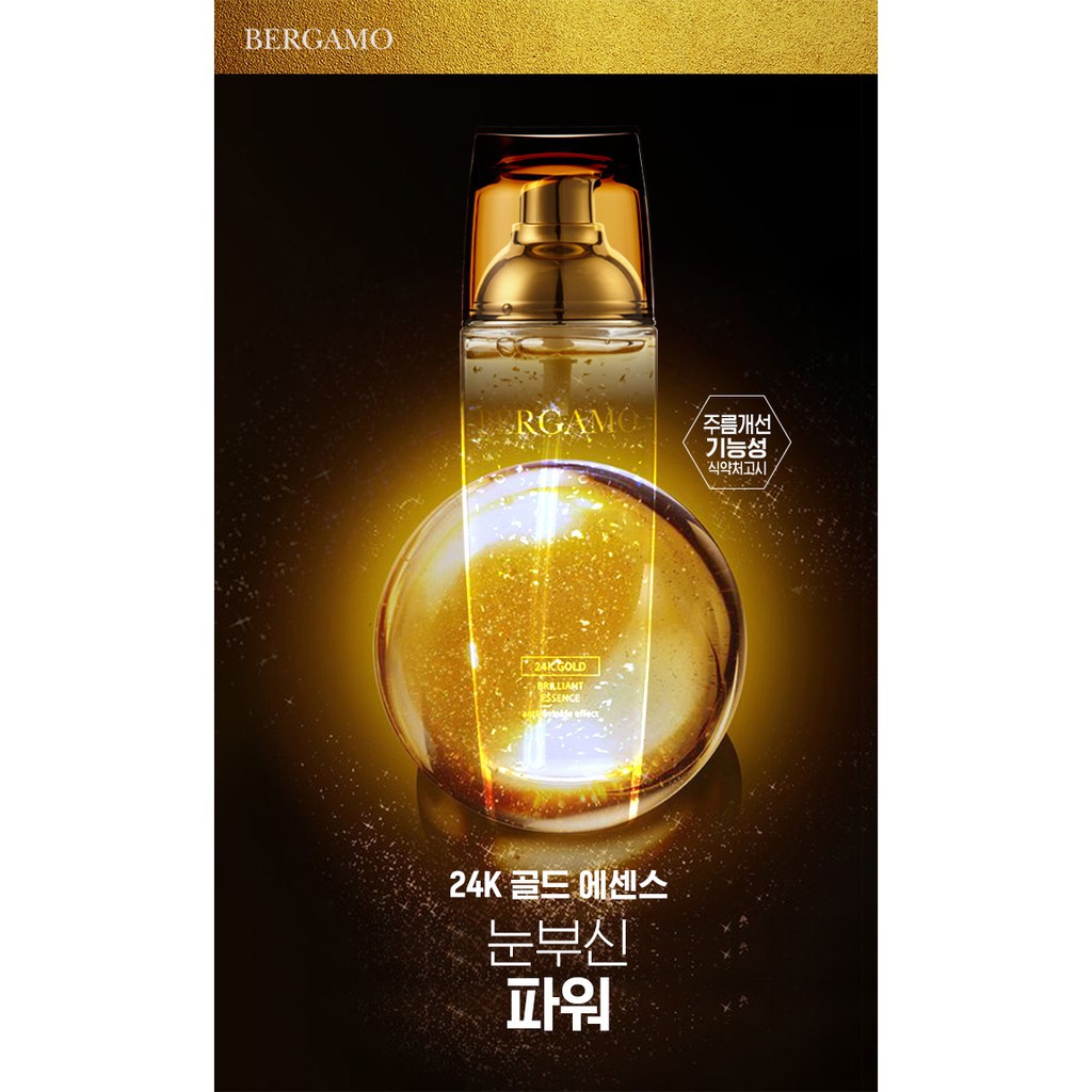 SERUM BERGAMO/ Tinh chất dưỡng trắng da Bergamo 24K Gold Brilliant Essence 110ml