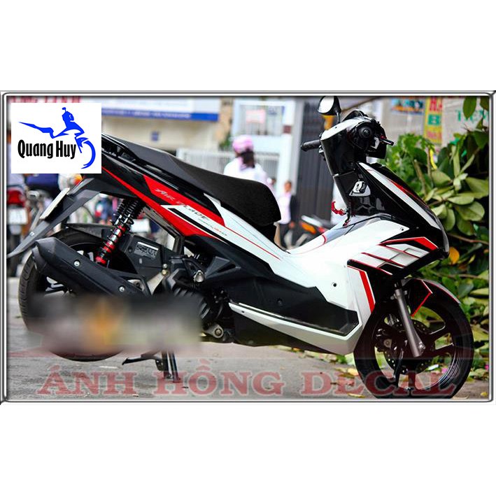 Tem trùm air blade trắng đỏ đen đời 2013-2014-2015, độ team trùm ab dán phủ dàn áo xe đỏ đen rẻ đẹp