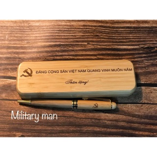 Combo hộp và bút ký logo Đảng Cộng Sản