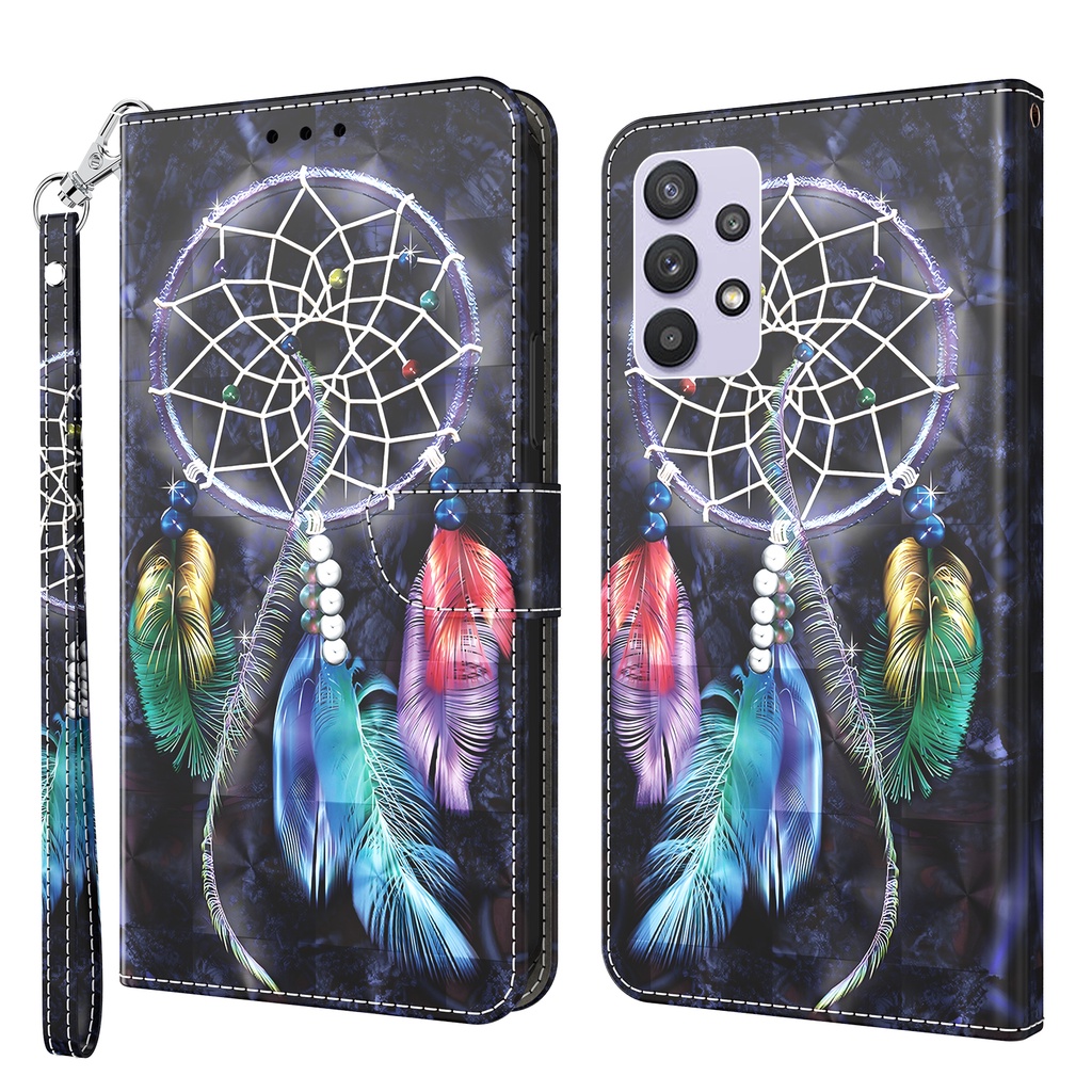 Bao Da Điện Thoại Nắp Lật In Họa Tiết 3d Cho samsung galaxy a05s a23 a54 a34 a14 a24 Ốp