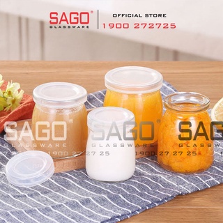 Combo 06 Hũ Sữa Chua Thủy Tinh 100ml , 200ml Nắp Nhựa - Tùy Chọn Dung Tích