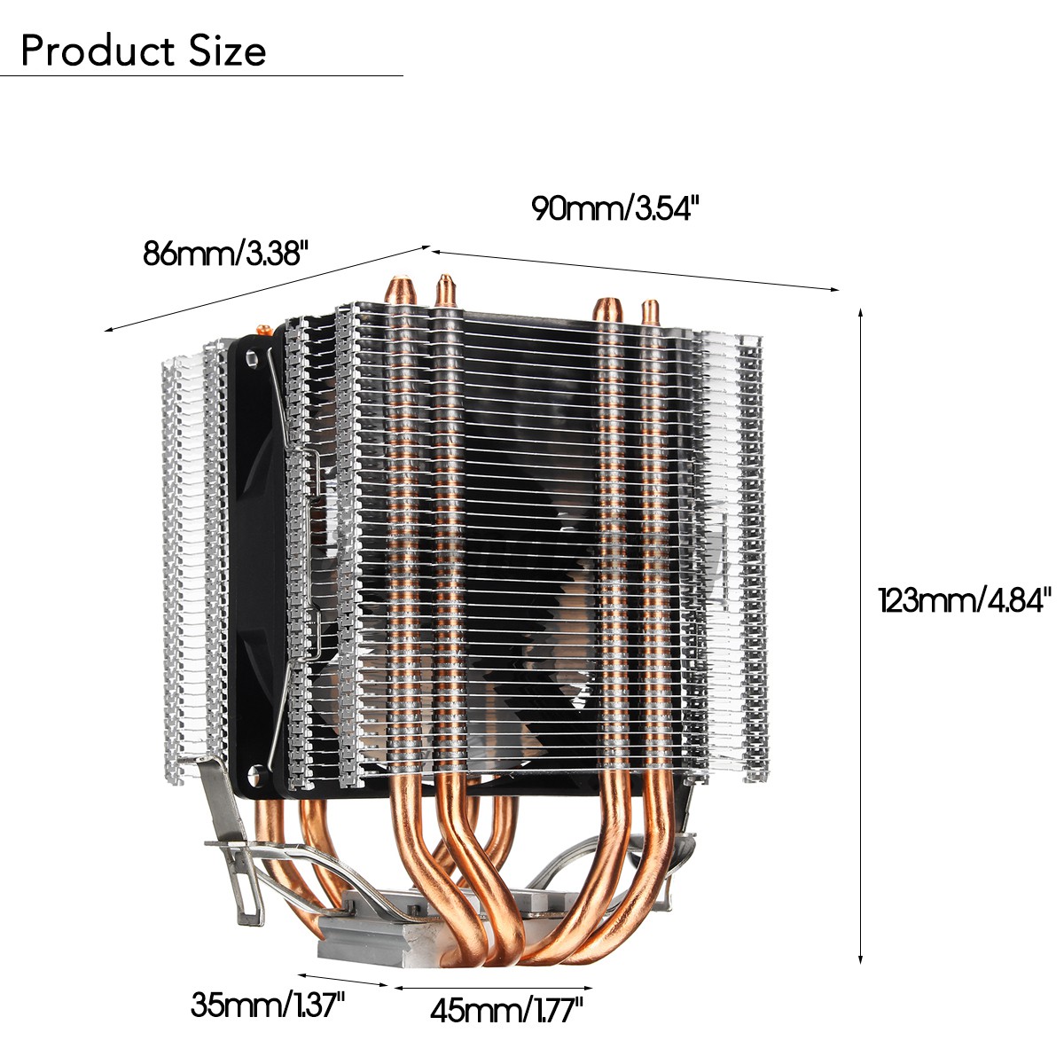 Quạt Tản Nhiệt Cpu Đèn Led Rgb 90mm Cho Lga 775 1155 1156 1150 1366 Amd Va