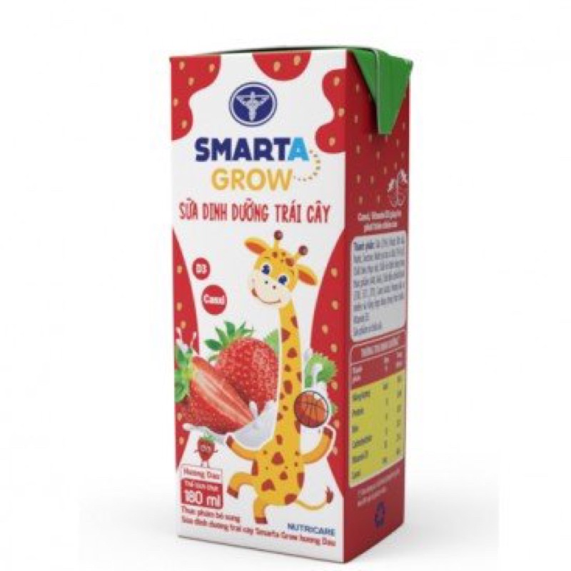 Thùng sữa nước pha sẵn Smarta grow 180ml x 48hộp