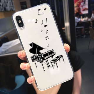 For IPhone 15 13 14 Pro Max Case Note Music Piano Cute for Grils Funny Clear Casing IP 13 12 11 Pro Max 6 6s 7 8