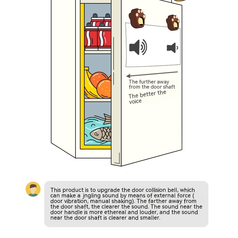 Chuông Gió Treo Cửa Trang Trí Hình Chân Mèo Dễ Thương Phong Cách Nhật Bản