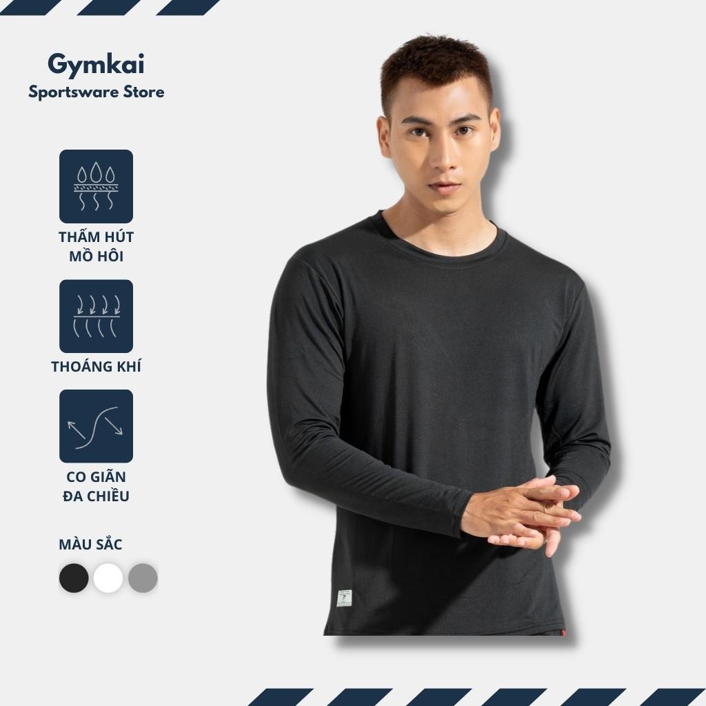 Áo body GYMKAI tay dài, chất thun thể thao co giãn 4 chiều cho tập gym, chạy bộ, đạp xe