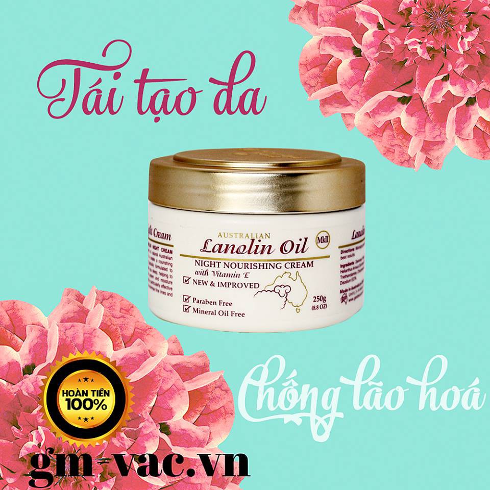 Kem dưỡng da ban đêm LANOLIN MK II- GM COSMETICS VIETNAM - Australian Lanolin Oil Night Moisturising