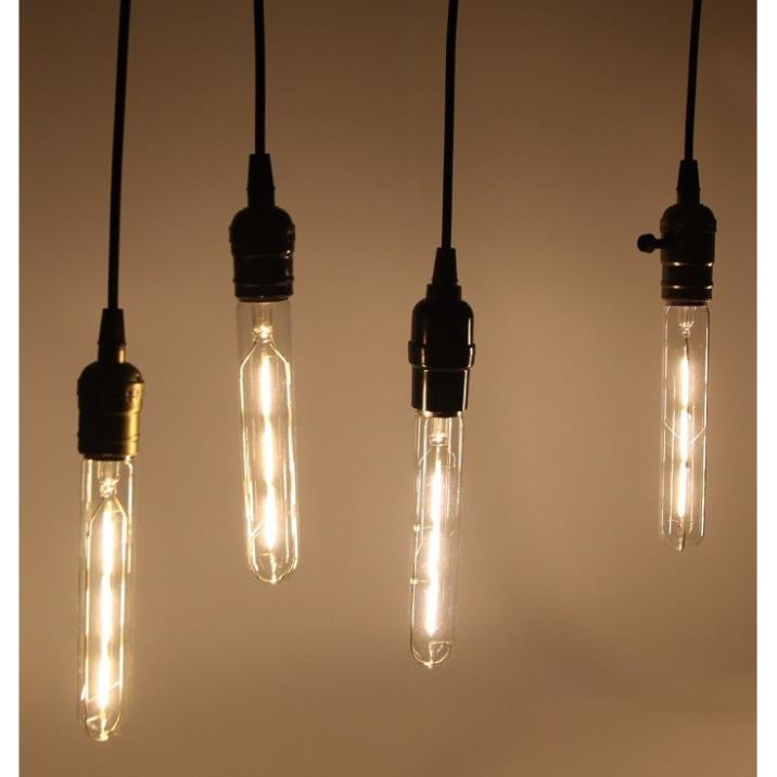 Bộ 3 dây đèn thả Vintage bóng đèn Led Edison T185 4W