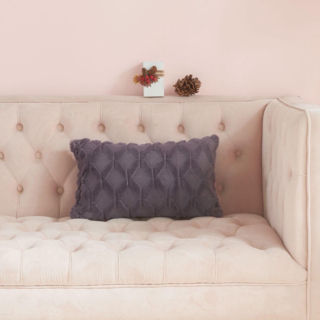 Vỏ Gối Chữ Nhật 30x50 cm Bằng Vải Cotton Mềm Họa Tiết Kẻ Sọc / Hình Thoi Màu Trơn Trang Trí Ghế Sofa