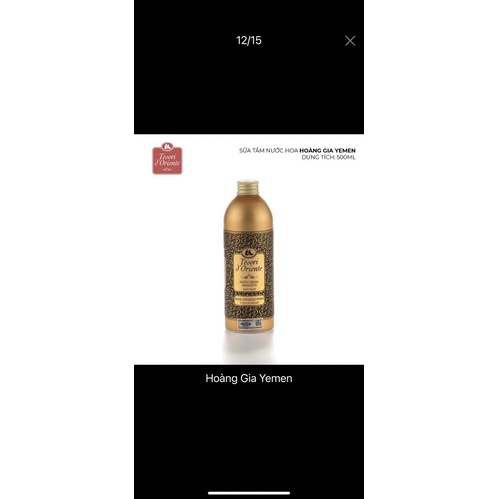 Sữa tắm nước hoa Tesori D”oriente Ý Lưu Hương Lâu 500ml chính hãng cty