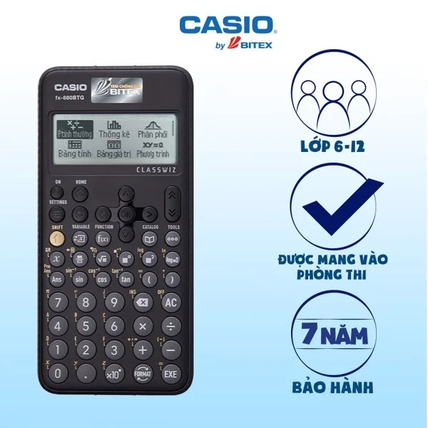 Máy Tính Casio FX 880 BTG Chính Hãng - Màu Đen - 4549526613692