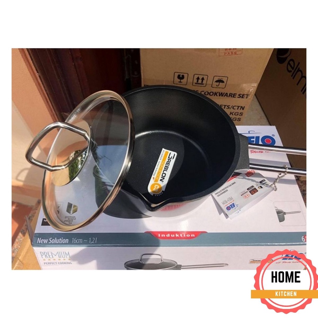 Quánh chống dính Elo cao cấp 16cm. Đáy đúc liền, vòi rót tiện lợi, vung kính chắc chắn. Bảo hành 1 năm