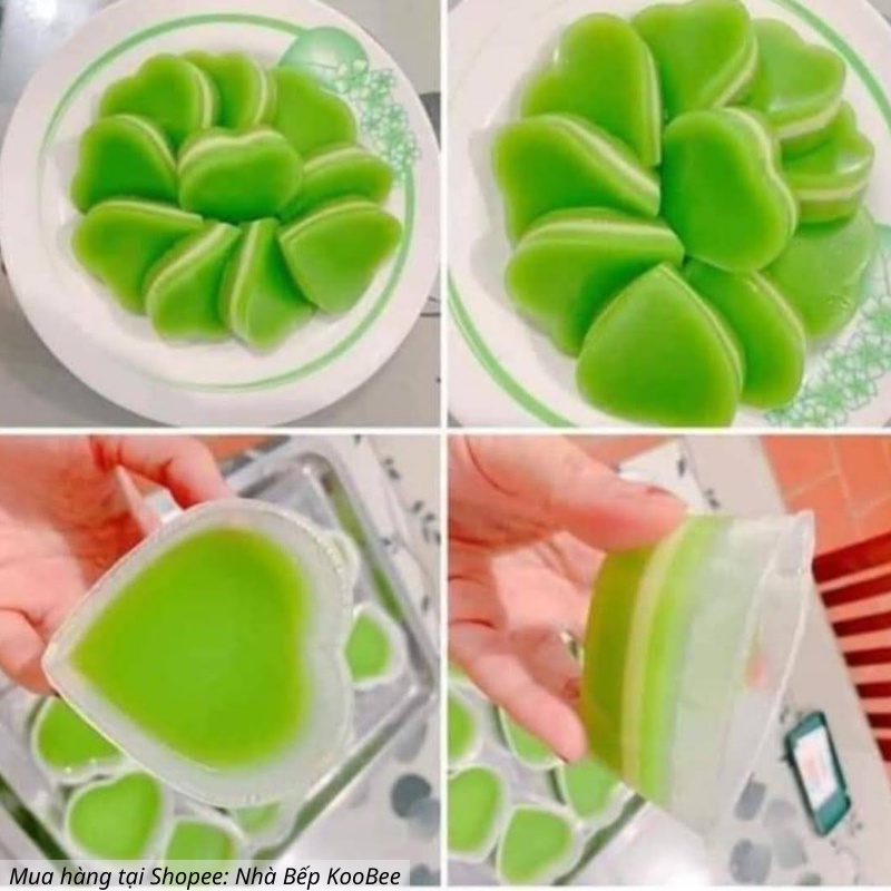 Hộp bánh flan trái tim - Khuôn làm bánh da lợn, thạch rau câu, bánh xu xê, caramen CÓ NẮP CHỊU NHIỆT KHÔNG MÙI