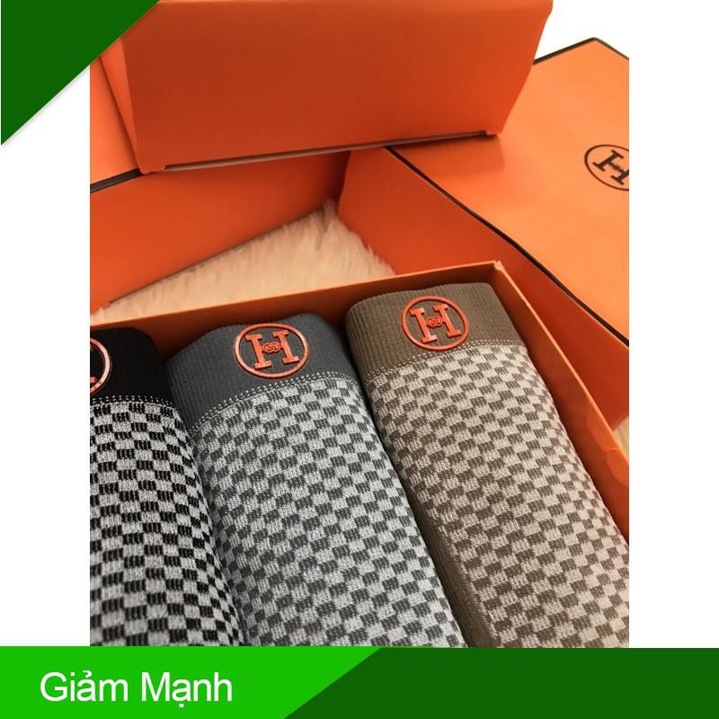 (Ảnh thật) Hộp 3 Quần Sịp Đùi Quần lót Nam HM David beckham FULL BOX. Hộp màu cam, quần sịp đùi aristino