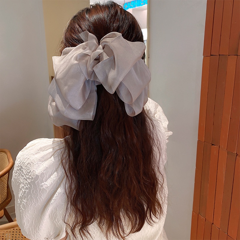 Kẹp Tóc Lưới Hình Nơ Thời Trang Hàn Quốc Cổ Điển Dành Cho Nữ