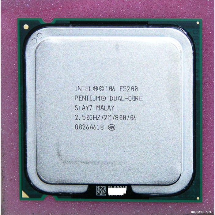 Bộ xử lý Intel® Pentium® E5200 2M bộ nhớ đệm, 2,50 GHz, 800 MHz FSB cũ TCVIET