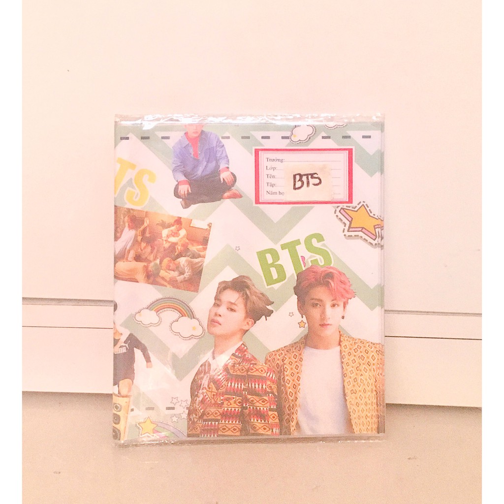 Set bìa bao tập nhóm nhạc Hàn Quốc BTS dành cho học sinh