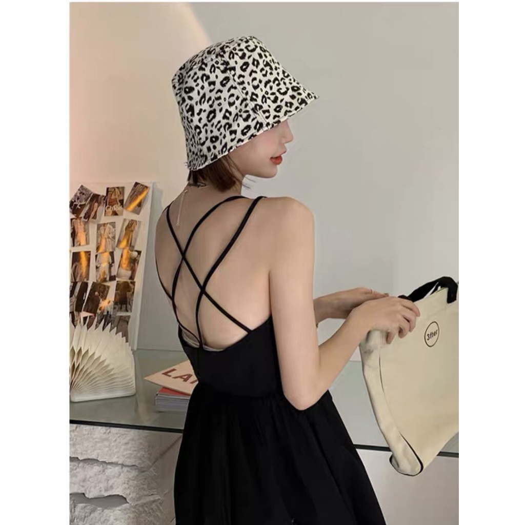Mũ bucket hè hoạ tiết da báo